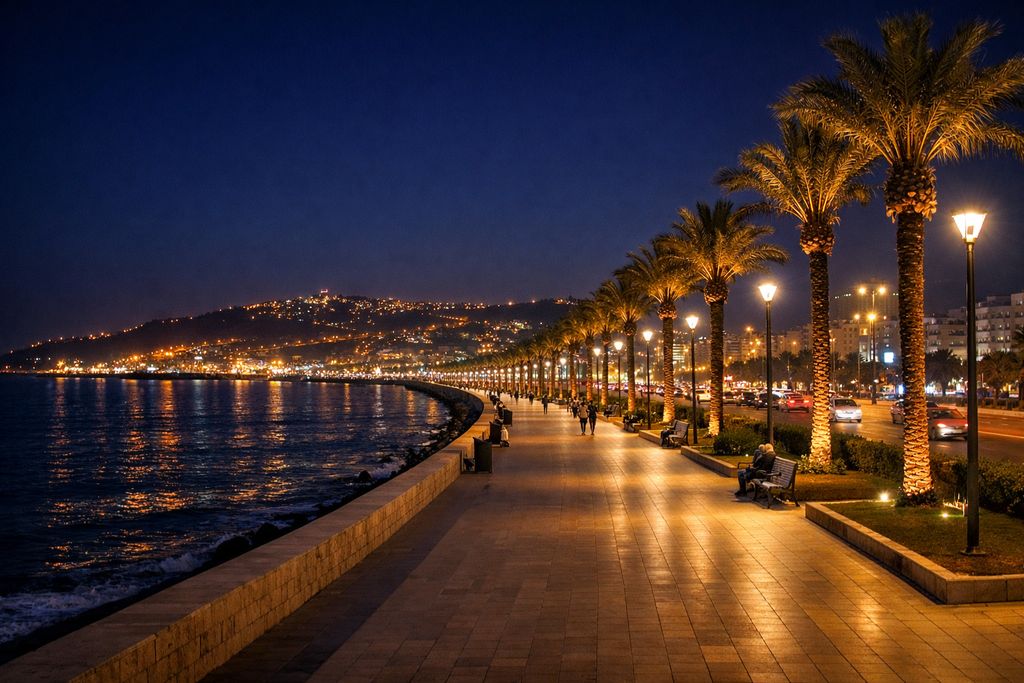 Tanger by night La Corniche