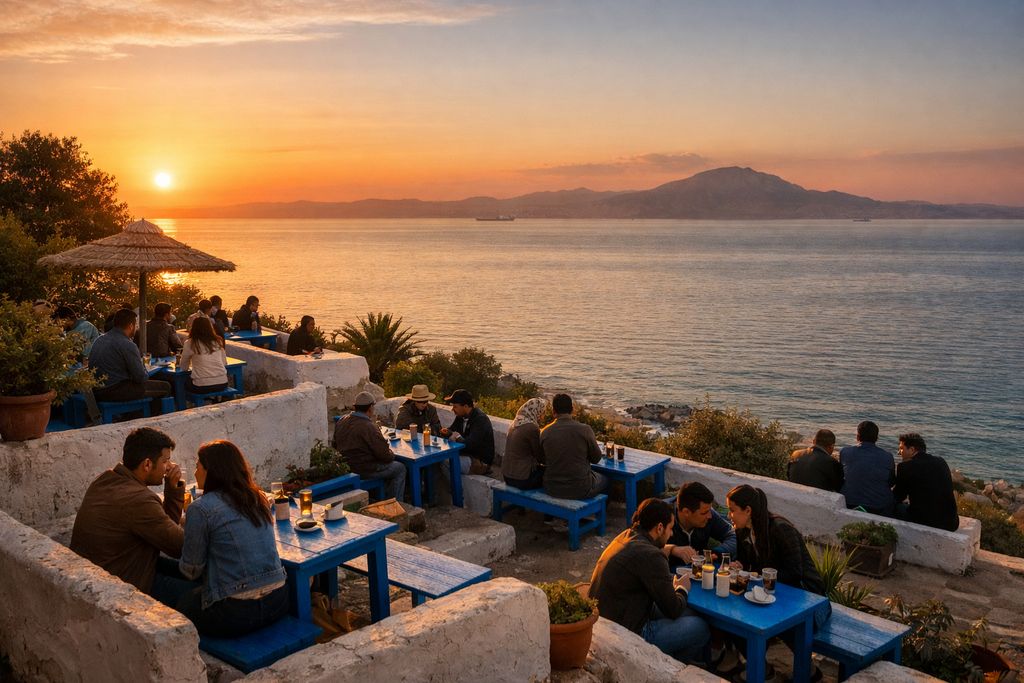 Tanger by night Le Café Hafa